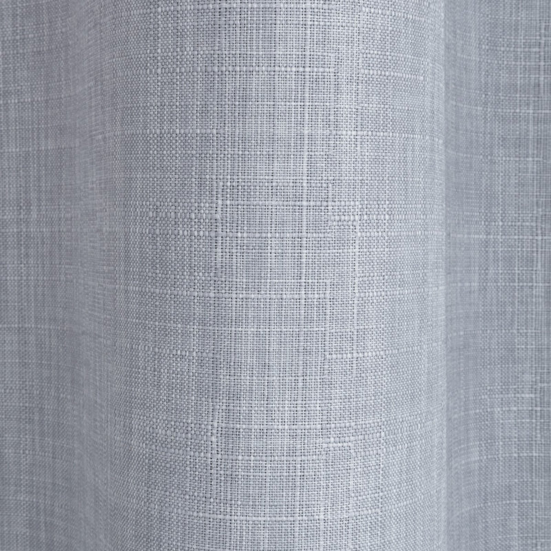Bittar Linen Look Eyelet Blackout Curtains, Silver, 117 W x 137 D cm