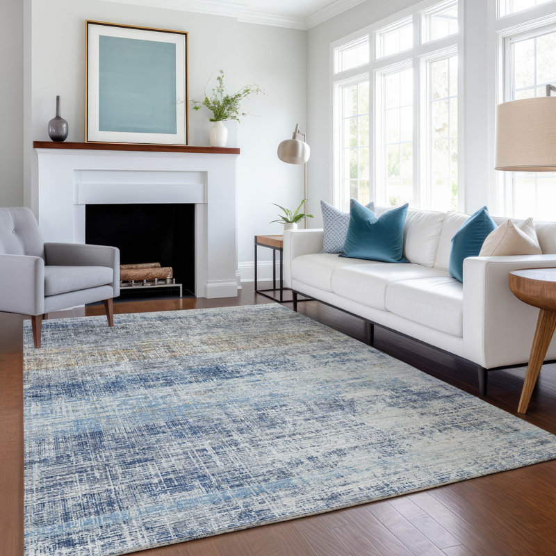 Machine Washable Indoor/Outdoor Kesler ACN2388 Stripes Rug, Rectangle 5' x 7'6"
