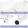 Minimalist Metal Slatted Bed Platform with Arrow Design Headboard