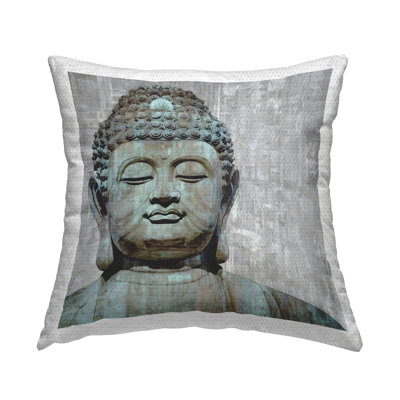 Spiritual Buddha Religious Symbol Outdoor Printed Pillow by Tom Bray