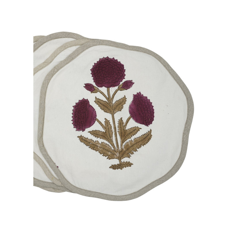 Fabdivine 15"Timeless Scalloped Placemats - Badshah