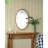 24" X 36" Oval Wall Mirror With Wood Frame, Farmhouse Wood Mirror For Bathroom Entryway Console Lean Against Wall