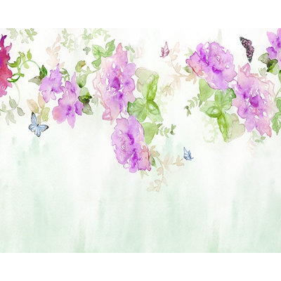 Panneau mural l 6,25 pi x l 112 po Flower Blossom
