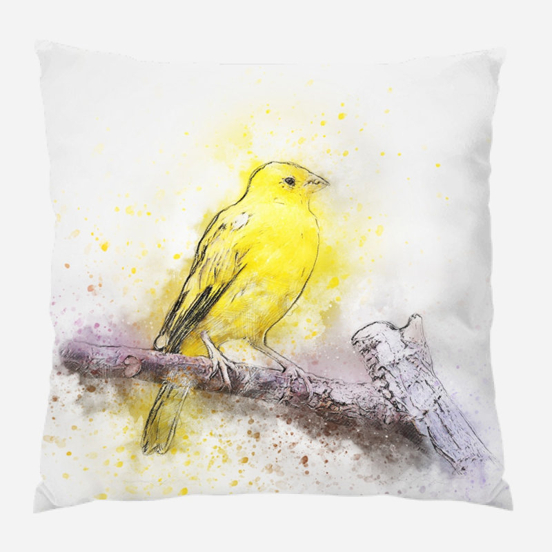 Coussin oiseau Waupaca, Microsuède, Intérieur