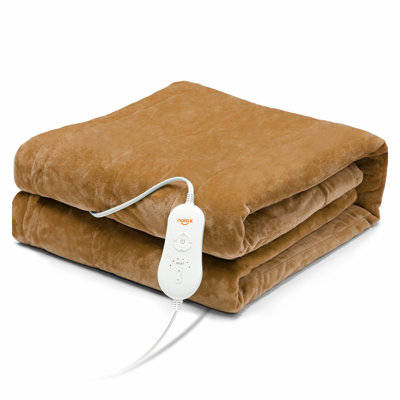 Nalax Electric Fast Heating Full Body Throw Blanket with 6 Heat Levels, Brown -  UTK, H31F1