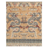 Distressed Homage Hand Knotted Wool Animal Print Area Rug