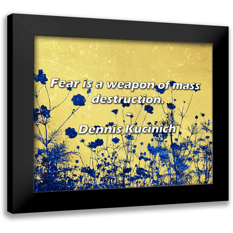 Dennis Kucinich Quote: Fear is a weapon of mass destruction.
