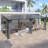 Aluminum Wall-Mounted Gazebo,Outdoor Patio Lean-to Gazebo with Roof for Garden, Lawn and Backyard-110945572