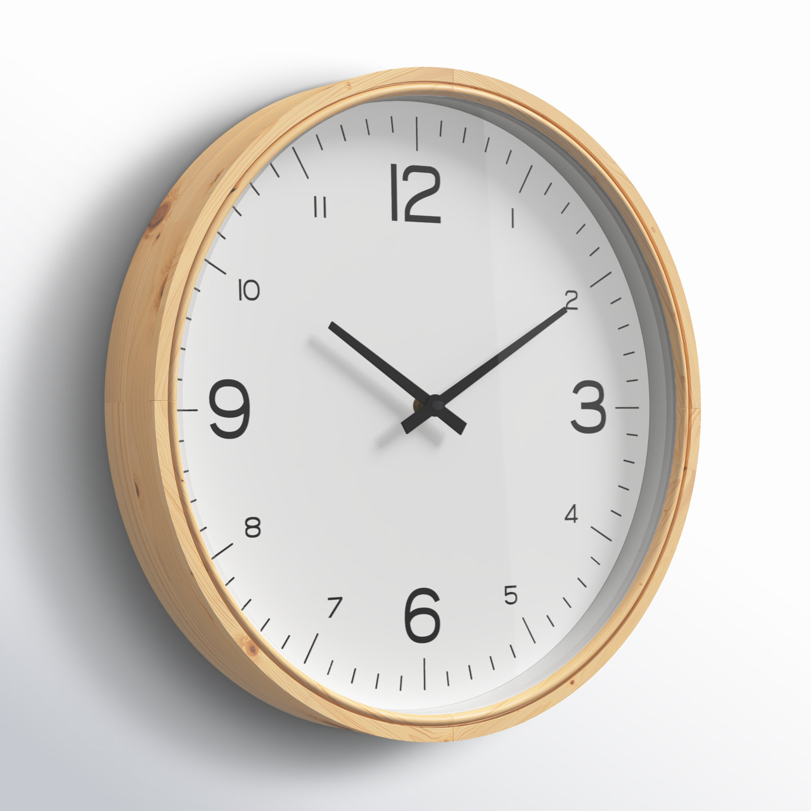 Drexel Wall Clock, 15.6" H x 15.6" W x 2.5" D