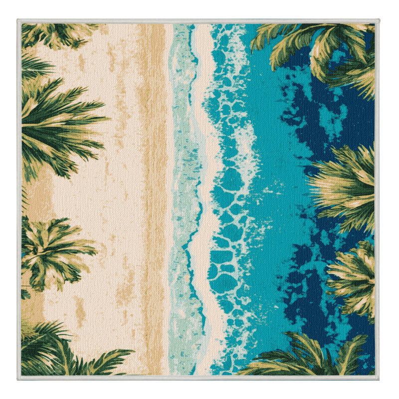  Tapis bord de mer lavable, Rectangle 4pi x 6 pi