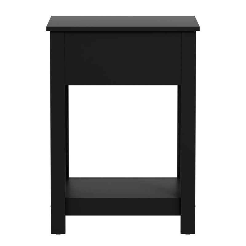 1 Drawer Nightstand, Black