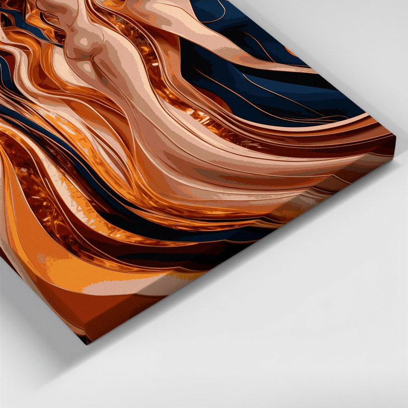 Abstrait, art figuratif brun sur toile 39