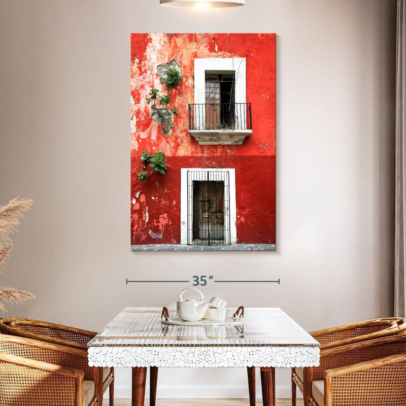 Lilie Red Facade, 51" H x 34" W