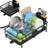 Dish Drainer Rack Kitchen - Adjustable Dish Rack, Foldable Dish Drying Rack with Removable Cutlery Holder Swivel Drainage Spout, Anti-Rust Plate Rack