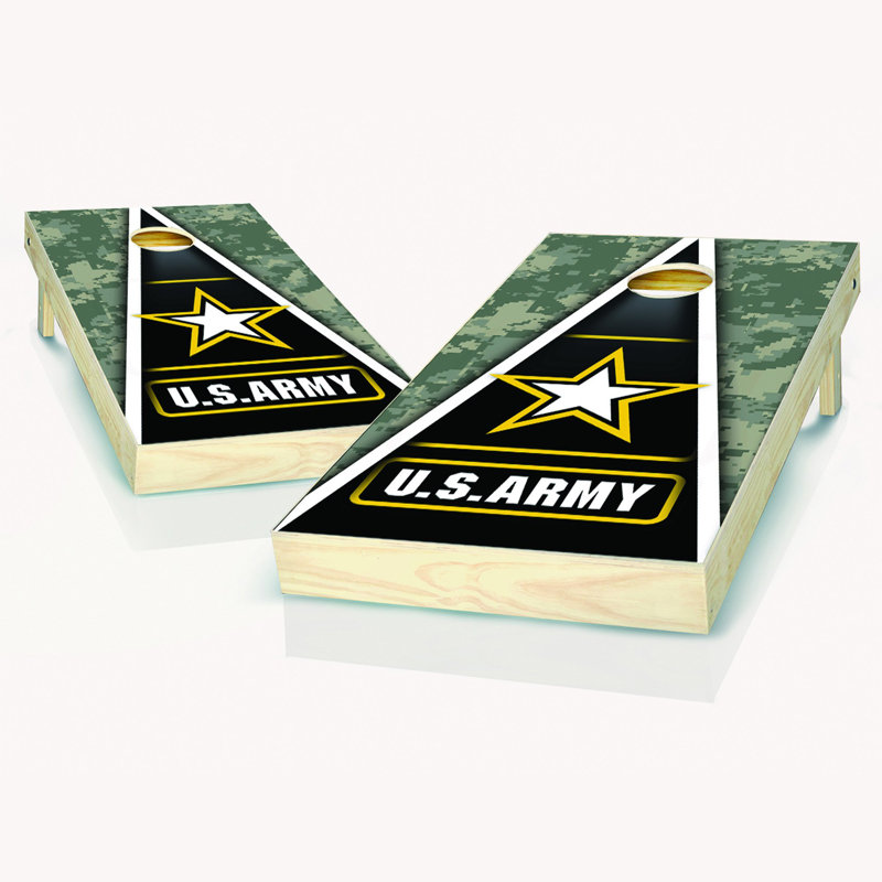 Ensemble de cornhole 2 'X 4' US Army avec étui de transport