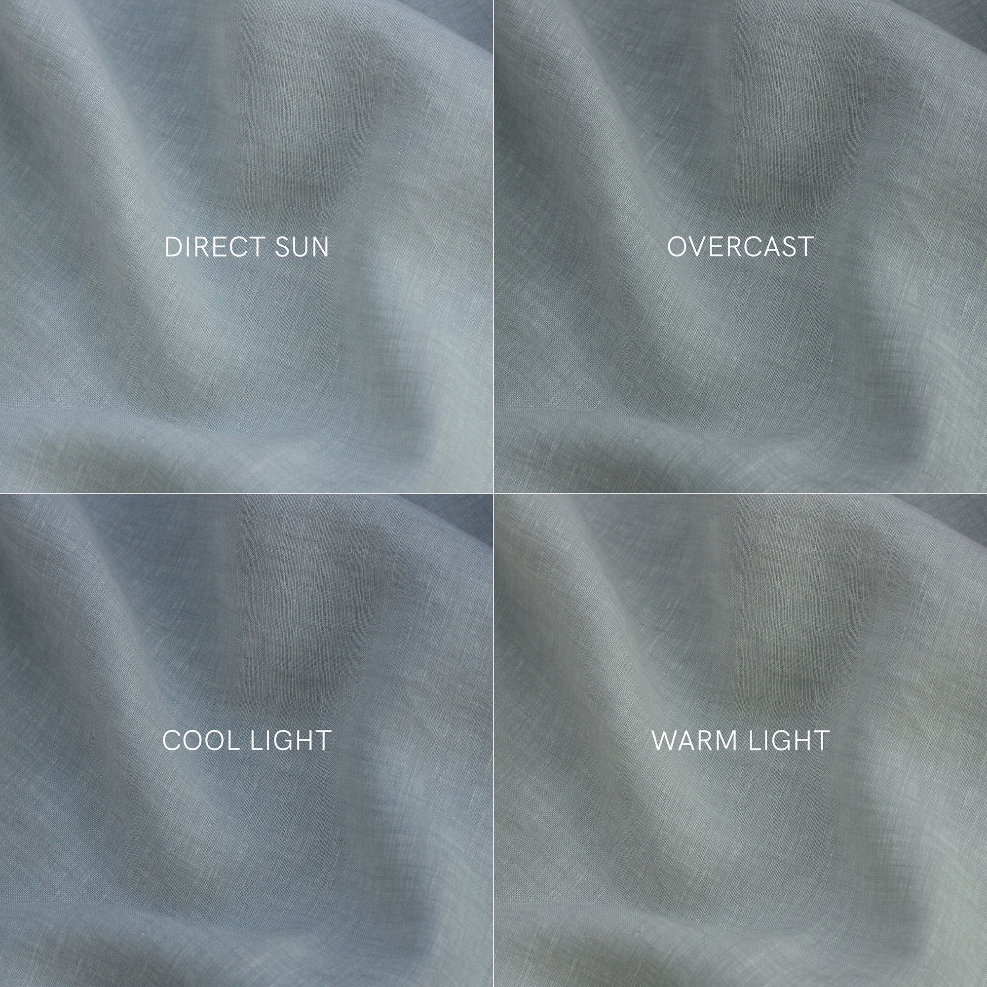100% French Linen Curtain Set, Pebble Heather, 50" W x 84" L