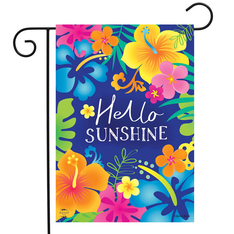 Drapeau de jardin Hello Sunshine
