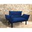 Causeuse, bleu - futon compact pour le salon et la chambre à coucher. Les pieds hauts facilitent le nettoyage. Disponible en différentes couleurs. Facile à assembler avec les instructions d'assemblage incluses.