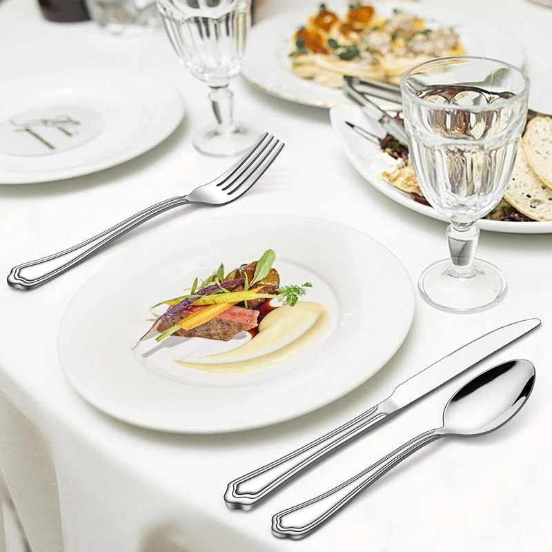 Red Barrel Studio Gustavson Stainless Steel Flatware Set - Service for 6