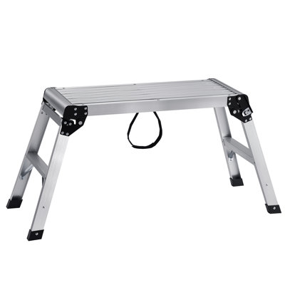 Vevor 1 - Step Aluminum Step Stool In Silver