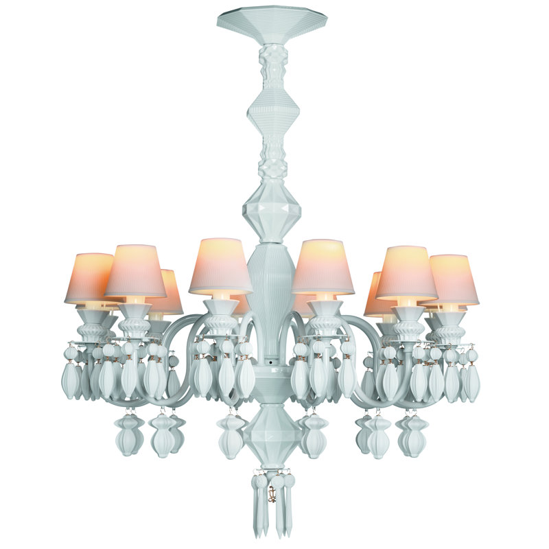 Belle de Nuit 12-Light Shaded Classic/Traditional Chandelier, White