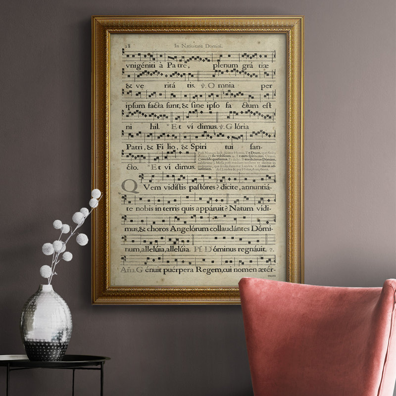 Vélin Songbook III, toile encadrée de qualité supérieure - prête à être accrochée, L 24 po x H 36 po