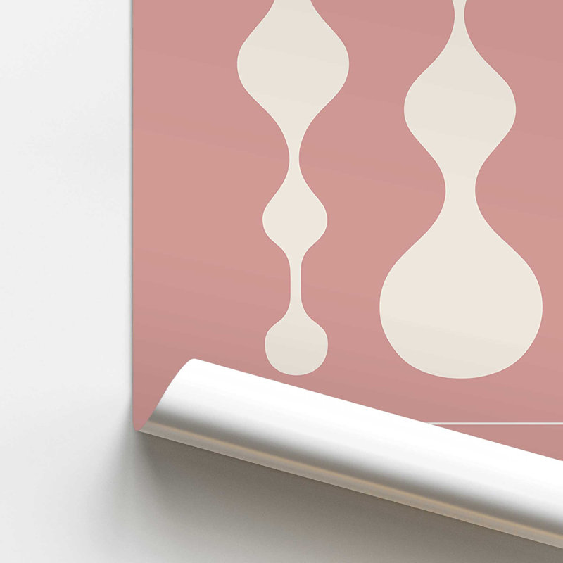 Pink Retro Bauhaus II, impression dans un cadre, H 20 po x l 16 po x P 0,1 po, Impression sans cadre, Ne s’applique pas