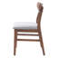 Chaises scandinaves modernes avec dossier courbé en bois et siège rembourré en tissu-1550323829