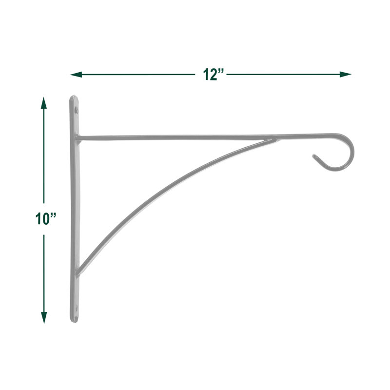 Winthrope Metal Weather Resistant Bracket Plant Stand, 15" H x 1" W x 16" D