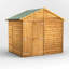 Powersheds Timber Overlap Windowless Garden Shed, Double Doors