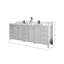Meuble-lavabo double 84 po avec plateau Chicago-95765684
