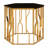 Gold and Black Hexagonal Side Table