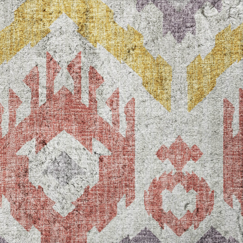 Tapis à poil long de qualité supérieure lavable à la machine ADS108, Mauve, 9' x 12'