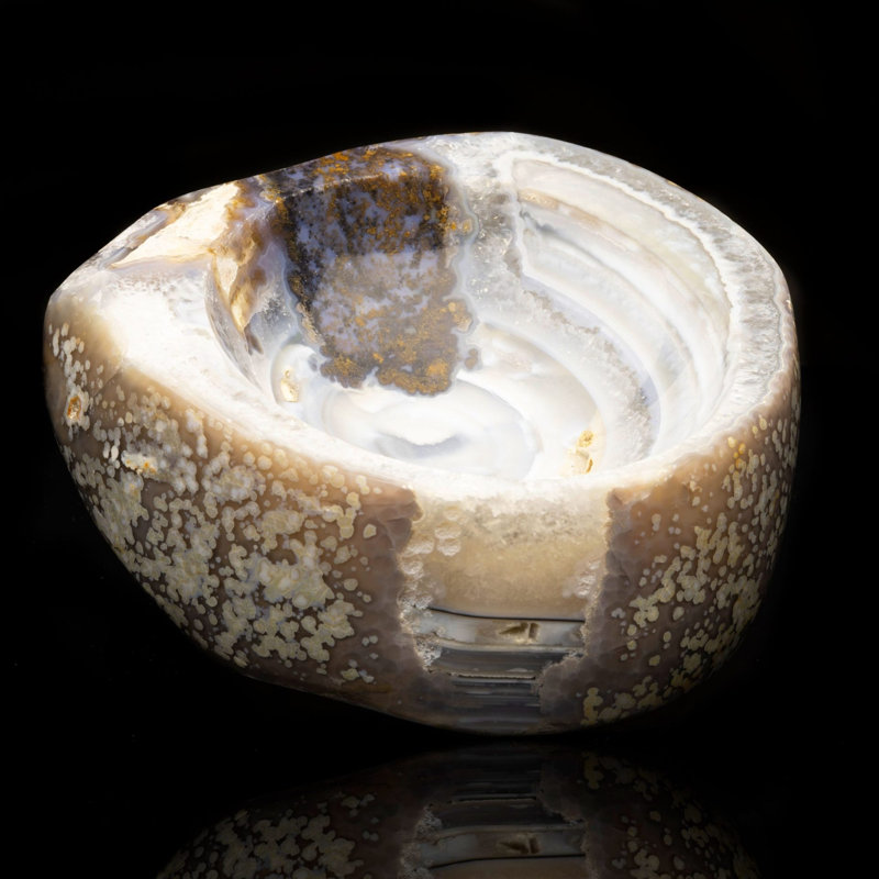 Bol en agate sculpté à la main / 8 lb