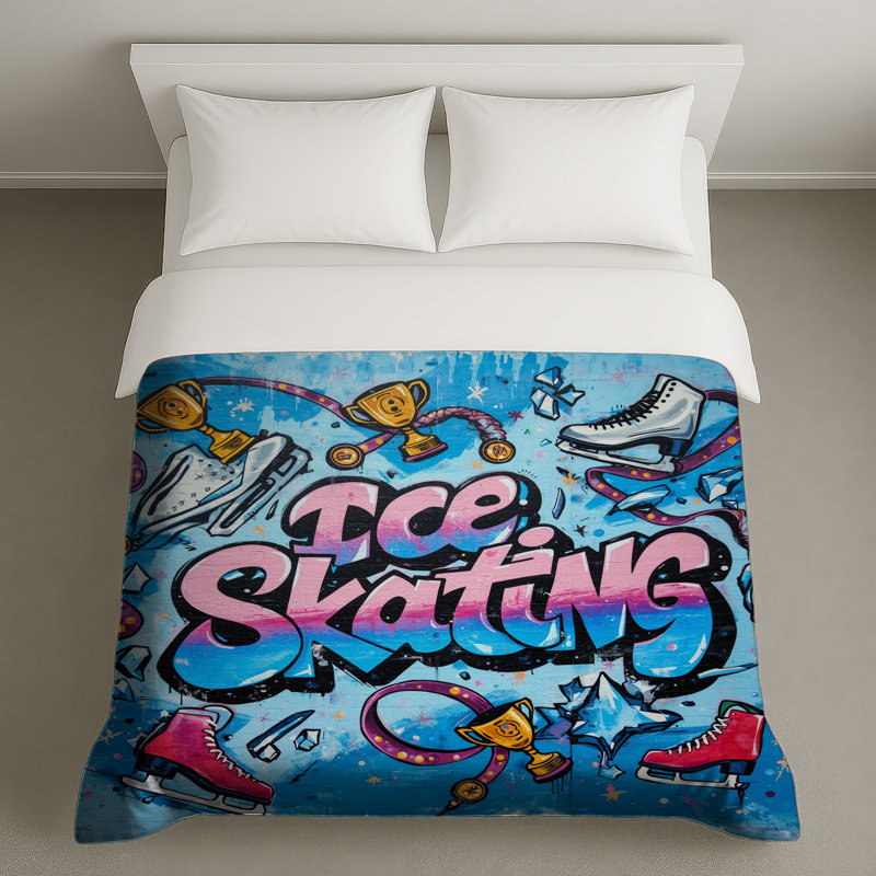 Housses de couette Graffiti Ice Skates, Twin