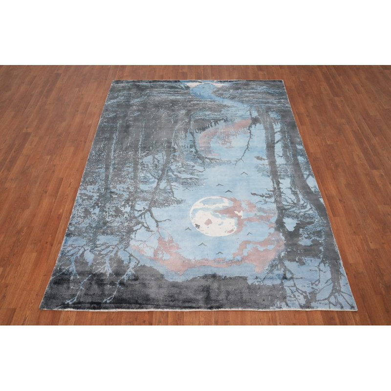 Tapis abstrait mystique forêt Dreamscape 6 x 8
