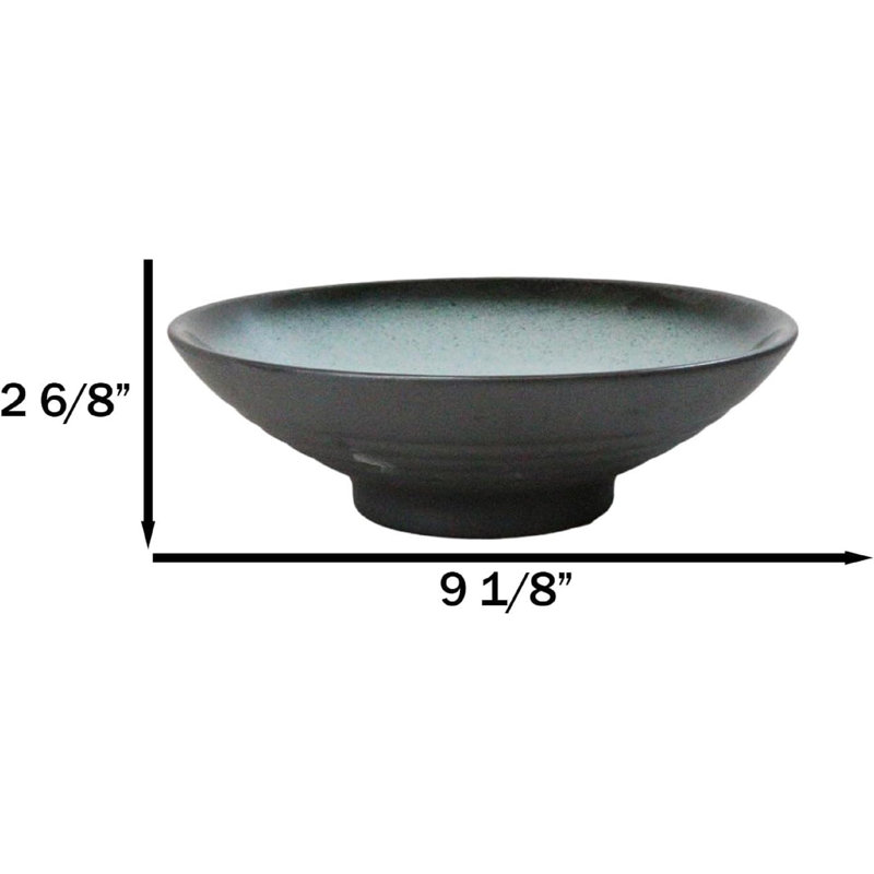Ensemble de 4 grands assiettes à soupe Ramen Blue Sky and Stars Seikai