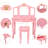 Isiah Solid Wood Kids Vanity Set with Mirror-593492080
