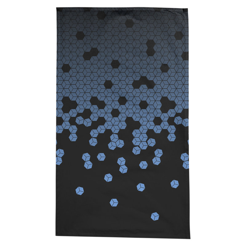 Nappe à motif cube culbuting Leffel, Bleu