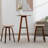 26 '' Swivel Upholstered Counter Stool with Bentwood Frame-1876242129