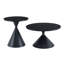 Ensemble de tables basses 2 pièces, plateau de table à motifs avec base en acier-1077568931