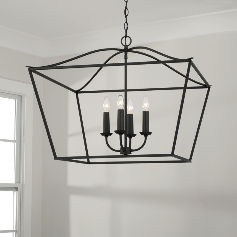 Grady 4 - Light Dimmable Lantern Square / Rectangle Chandelier