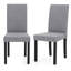  Dining Chair Set of 4 Fabric Upholstered Rubber Wood Legs Side Armless Light Grey-1926976168-1926976214