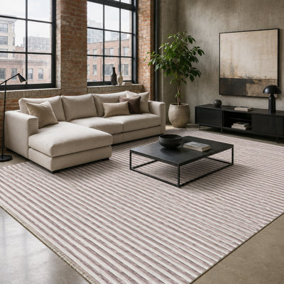 Geometric Cotton and Chenille Flatweave Area Rug