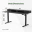Bureau debout électrique à hauteur réglable de 63 po avec tiroirs, bureau à domicile avec grande tablette pour moniteur-1788594556-1795198110