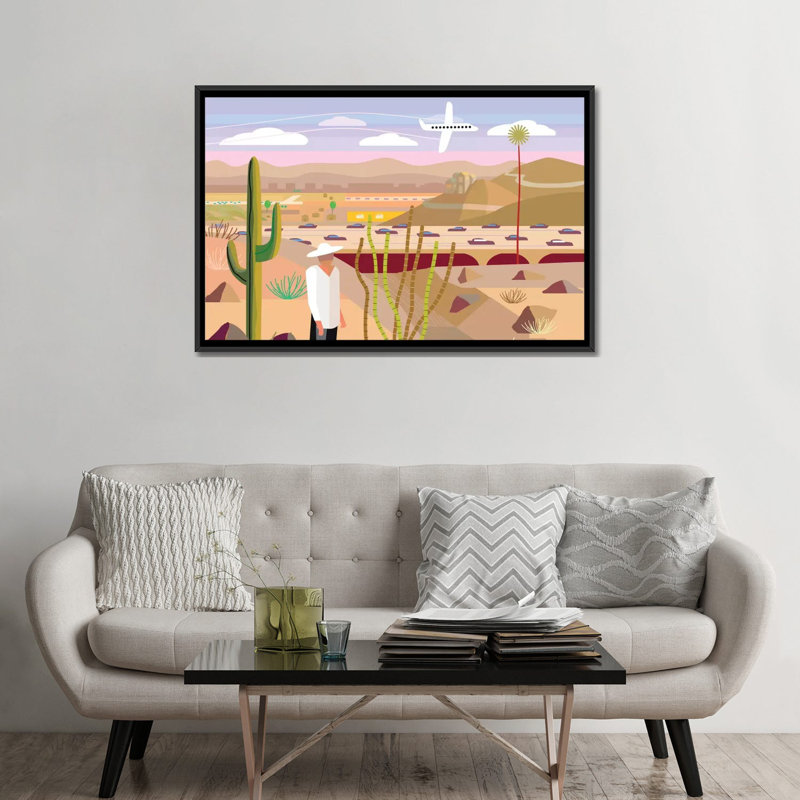 «Scottsdale», reproduction d'impression sur toile, H 18 po x l 26 po x P 1,5 po, Toile avec cadre noir, Pas de tapis