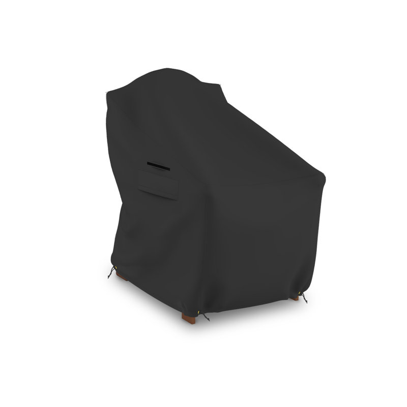 Waterproof Adirondack Chair Cover, Heavy Duty Outdoor Furniture Cover With Drawstring, Buckles, Air Vent, Durable Fabric (Black, 40"W X 37"D X 30"H)