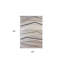 Tapis abstrait gris, brun et beige 5 pi x 8 pi