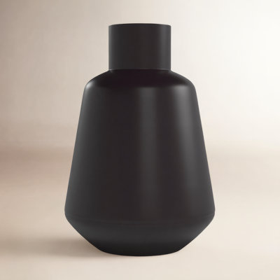 Arduina Glass Decorative Vase with Gold Rim