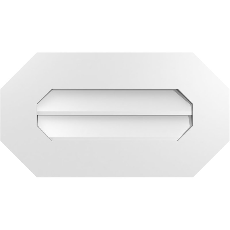 Évent horizontal gondole allongé en surface octogonal Signature, H 12 po x l 22 po x P 1 po
